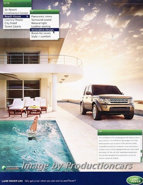 2011 Land Rover LR4 - Original Advertisement Print Art Car Ad H59