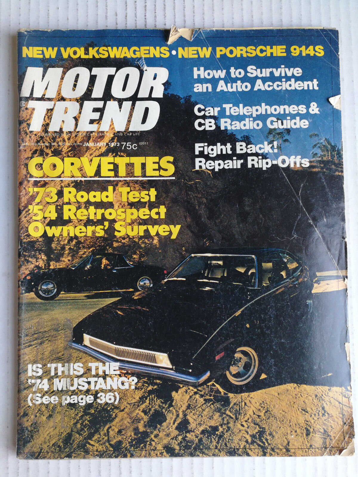 Motor Trend Magazine 1973 - The Complete Year - All 12 Issues
