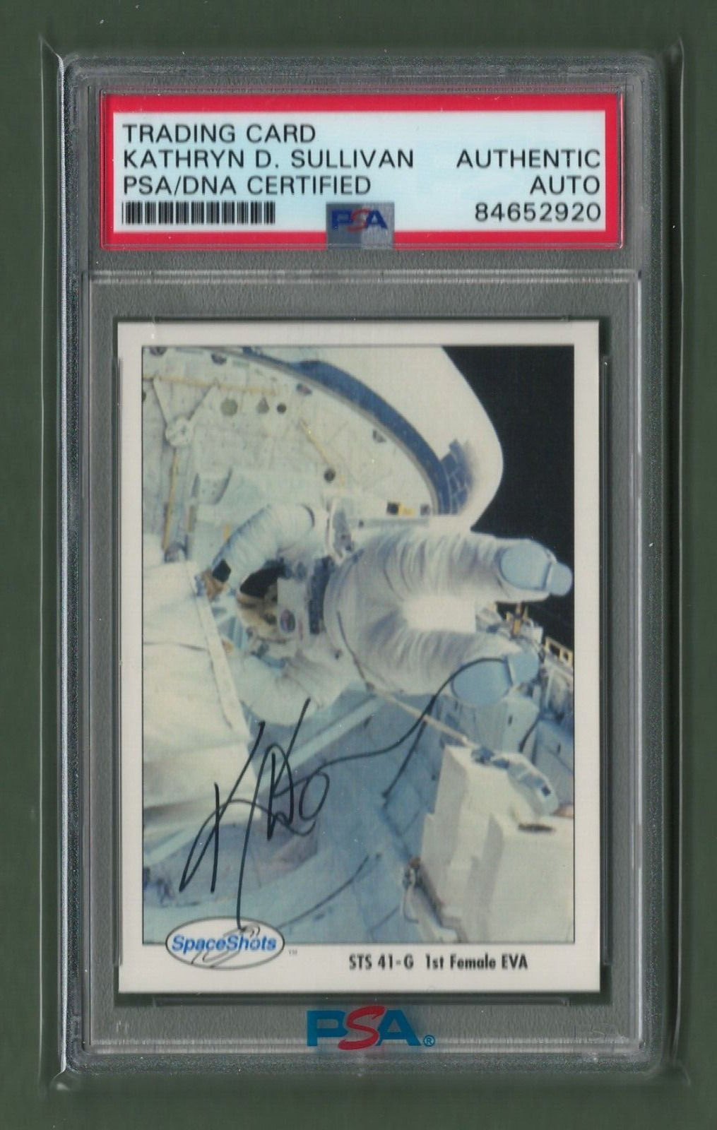 Kathryn Sullivan Autographed Signed 1990 NASA Spaceshots Card PSA/DNA Certified