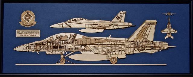 VFA-122 Flying Eagles F/A-18E Super Hornet Hornet wood Model
