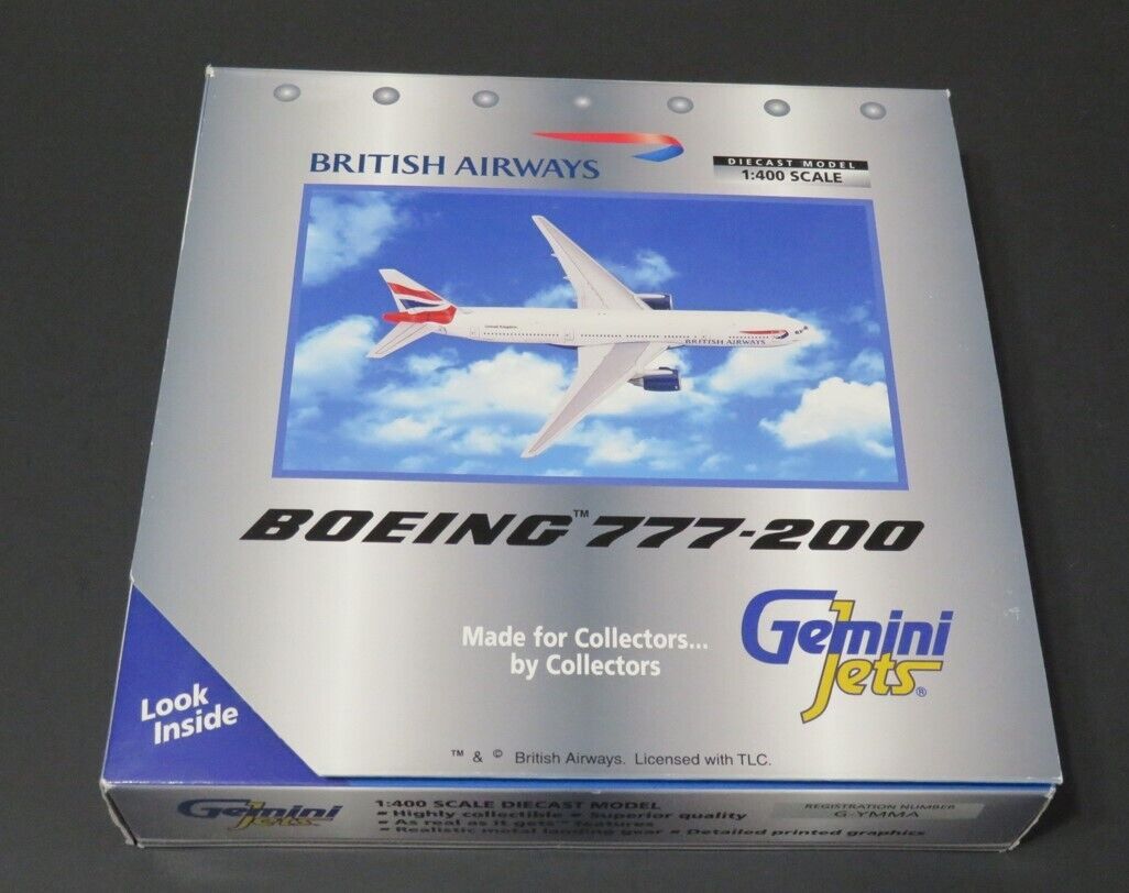 Gemini Jets. British Airways B777-200ER.  G-YMMA. 1: 400 Scale. Brand New