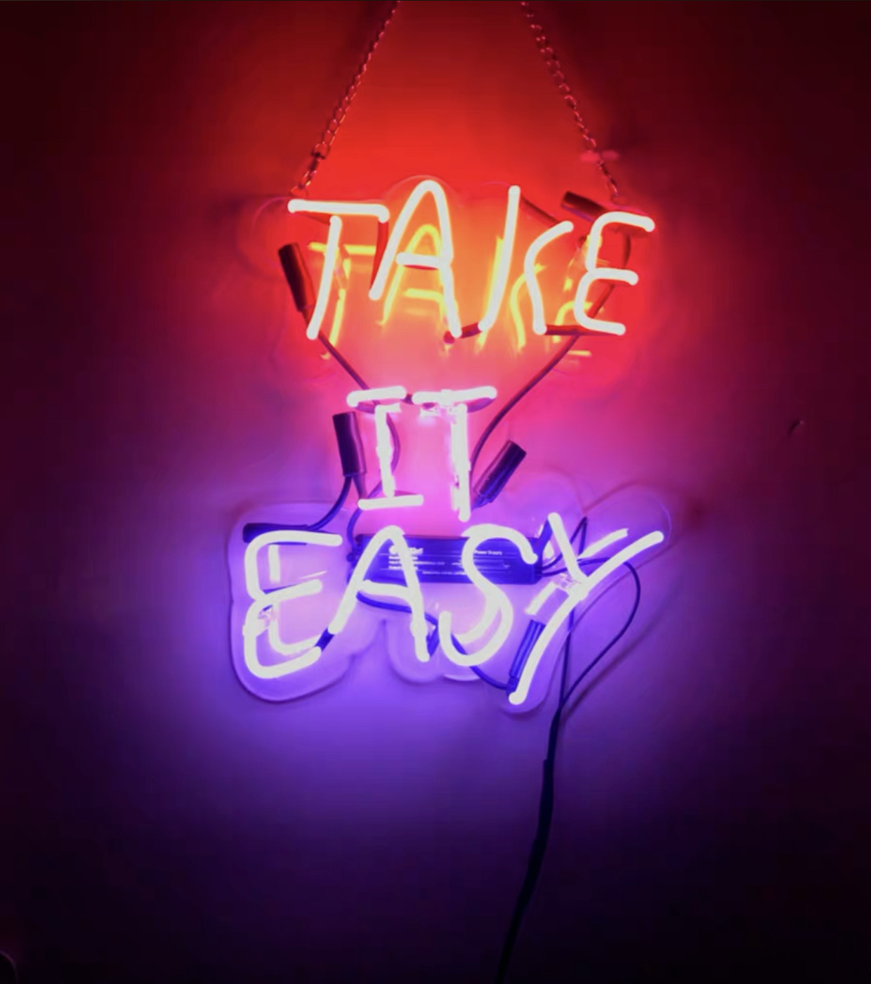 Take It Easy Real Glass Neon Sign Light Man Cave Wall Hanging Nightlight 14\