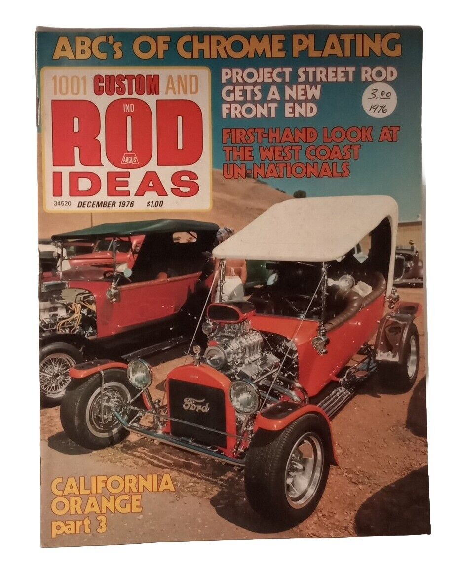 VINTAGE 1001 Custom & Rod Ideas Magazine December 1976 Chrome Plating Hot Rods