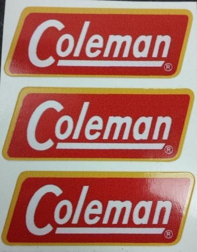 THREE (3) NEW COLEMAN REPLACEMENT STICKER LABEL DECAL LANTERN STOVE 1954-1960
