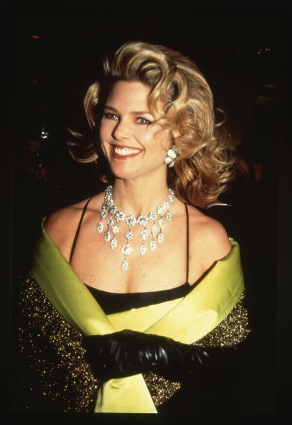 Christie Brinkley Glamorous Evening Gown Photo Agency Dupe 35mm Transparency
