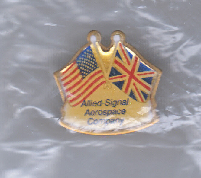 BRITISH & AMERICA FLAGS ALLIEDSIGNAL AEROSPACE COMPANY AIR SHOW INSIGNIA