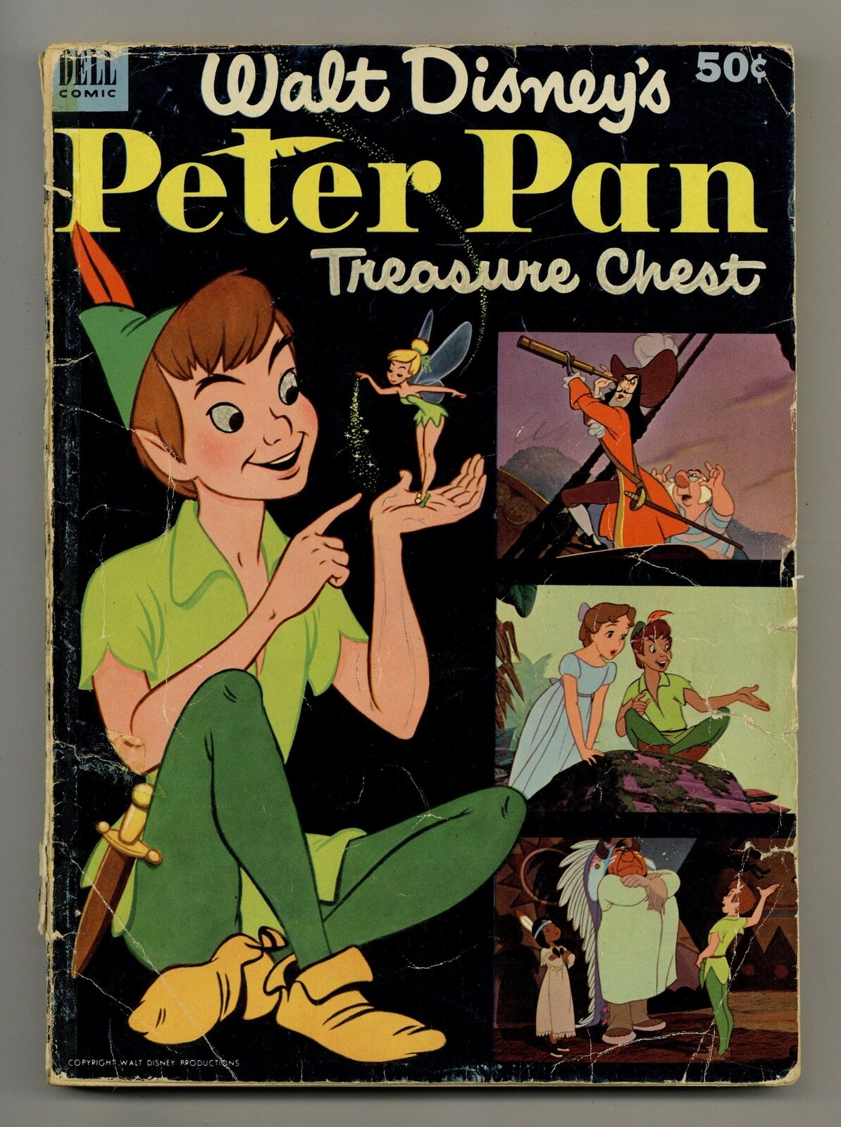 Dell Giant Peter Pan Treasure Chest #1 PR 0.5 1953