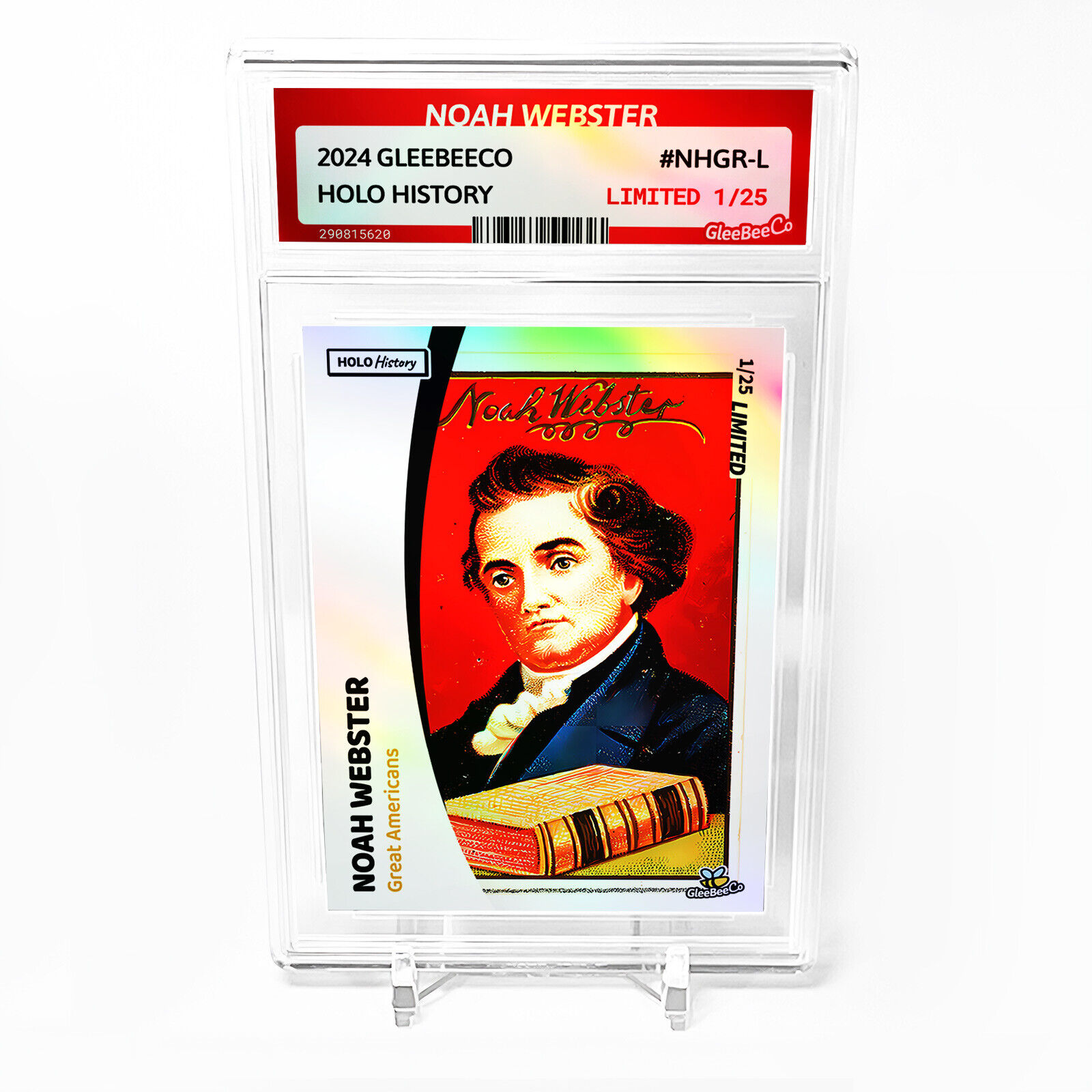NOAH WEBSTER Great Americans Card GleeBeeCo Holo History (Slab) #NHGR-L Only /25