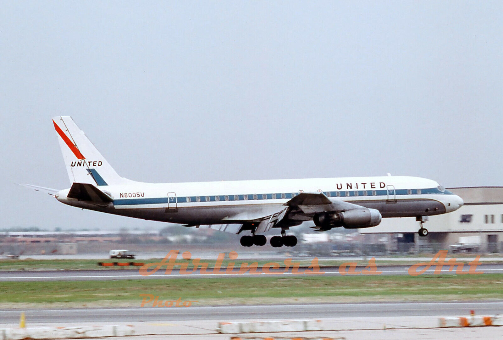 United Airlines Douglas DC-8-21 N8005U at MIA in May 1972 8\