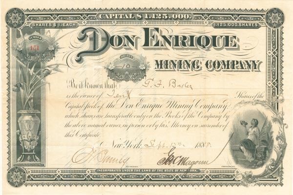 Don Enrique Mining Co. - Mining Stocks