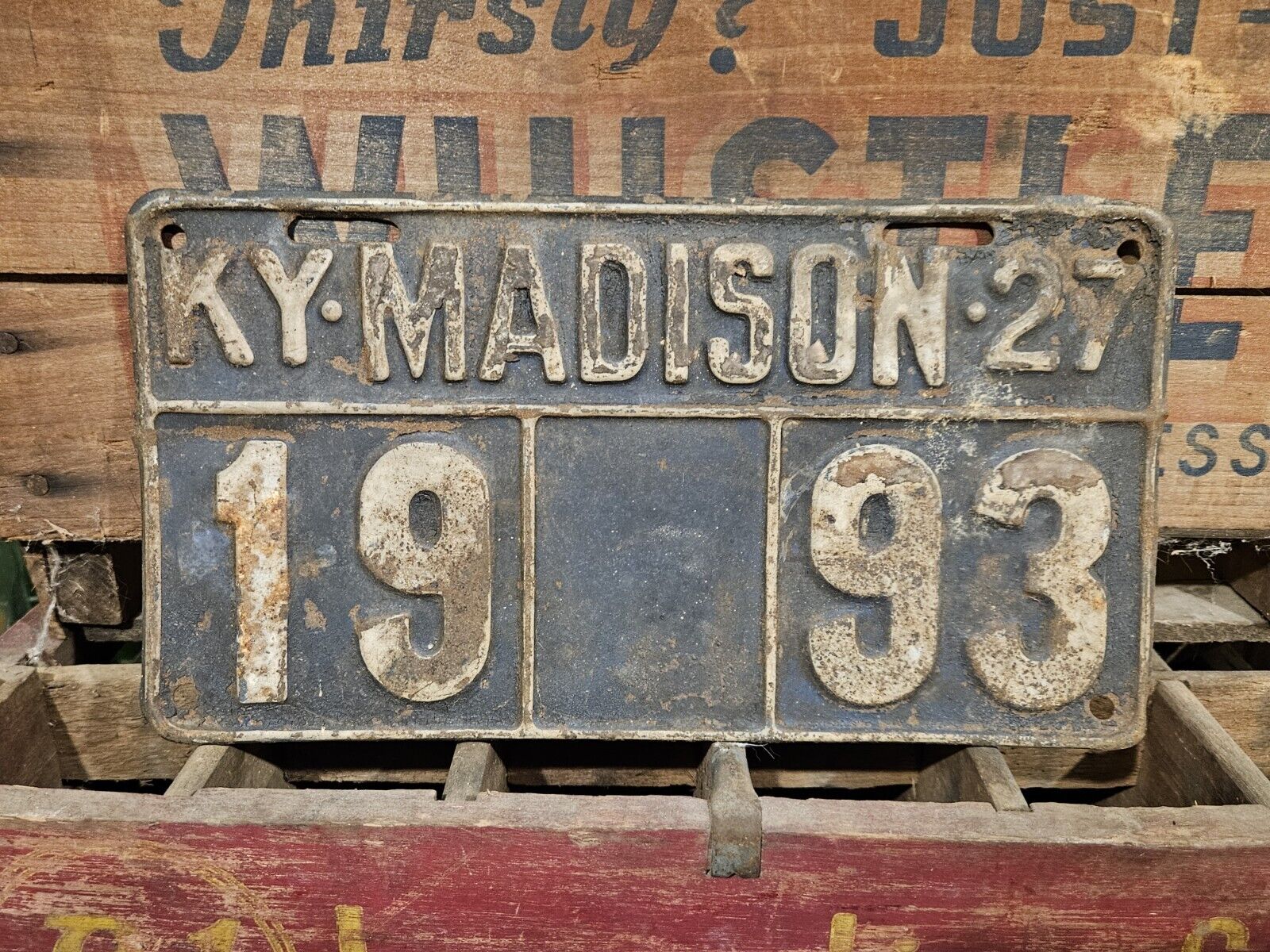 1927 Madison County Kentucky License Plate 1993 19 93