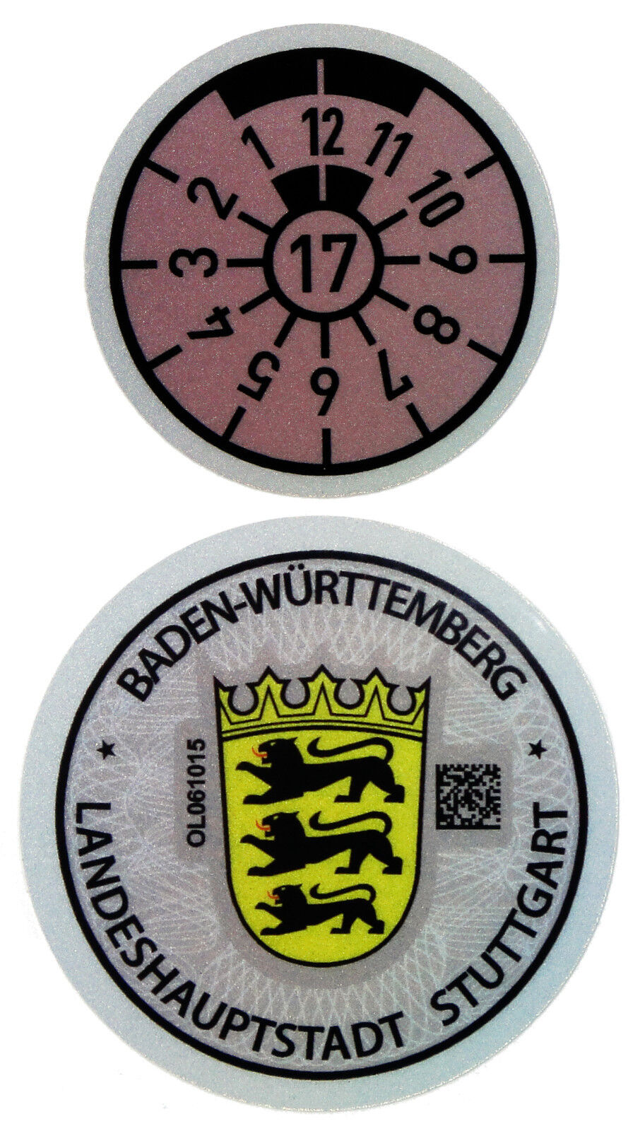 Stuttgart German License Plate Registration Seals for Mercedes-Benz and Porsche