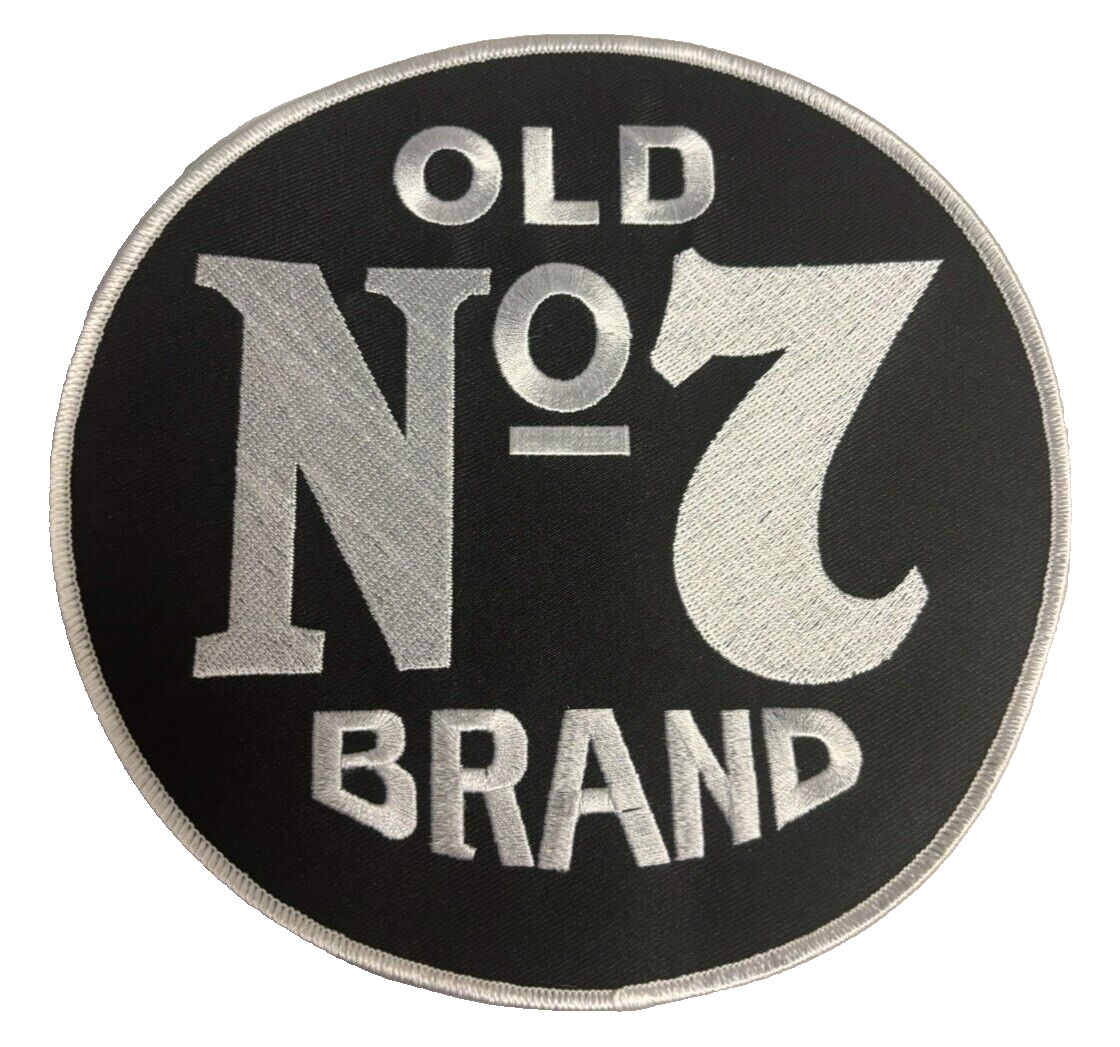 Old No.7 Brand Large Round Patch 7 inch Iron On