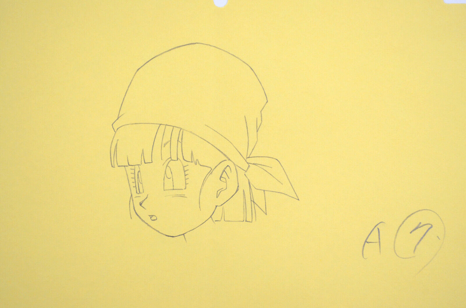 Original Pan Dragon Ball GT Cel Anime Production Pencil Douga