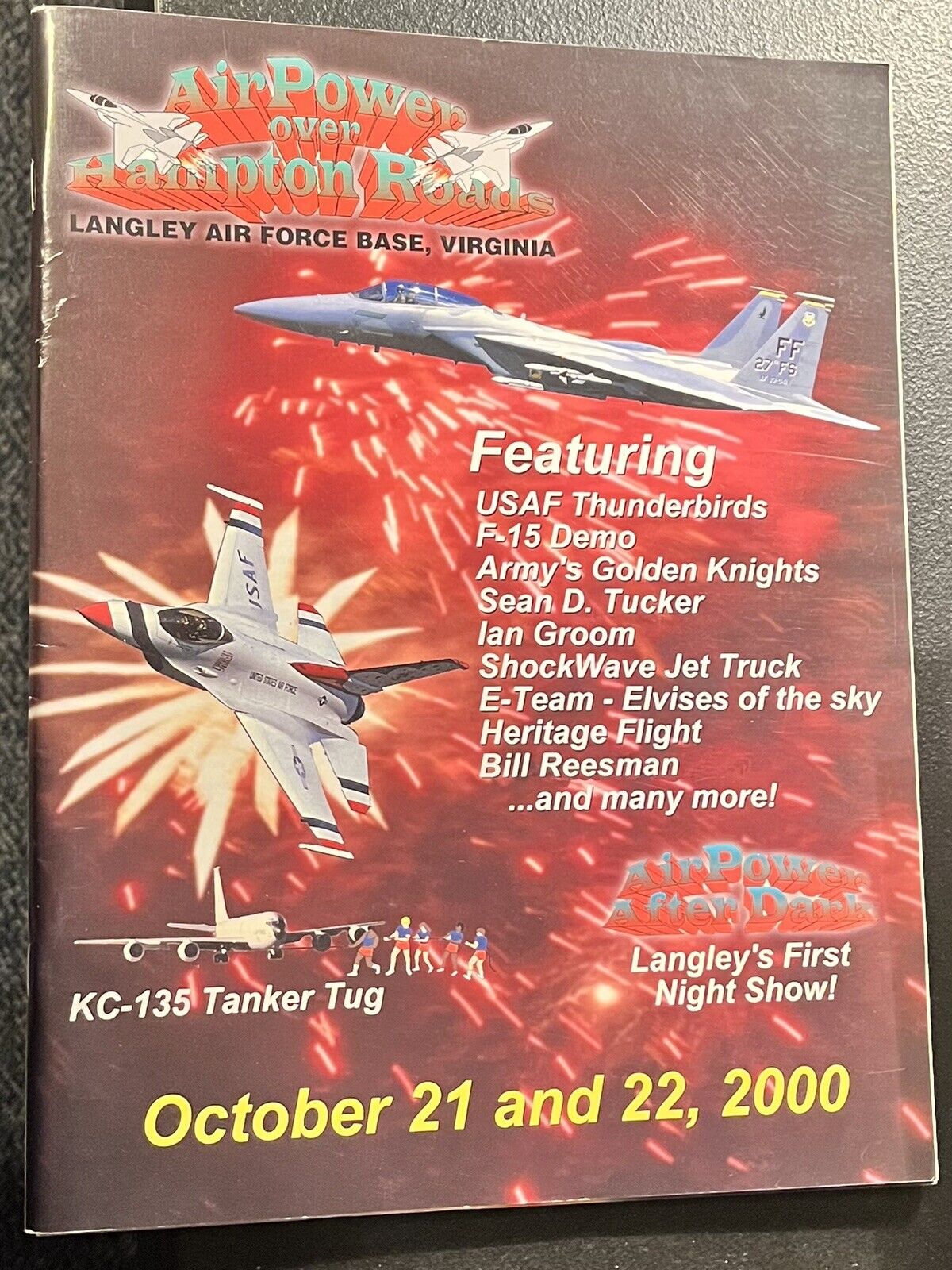 2000 Air Power Over Hampton Roads Air Show Program At Langley Air Force Base