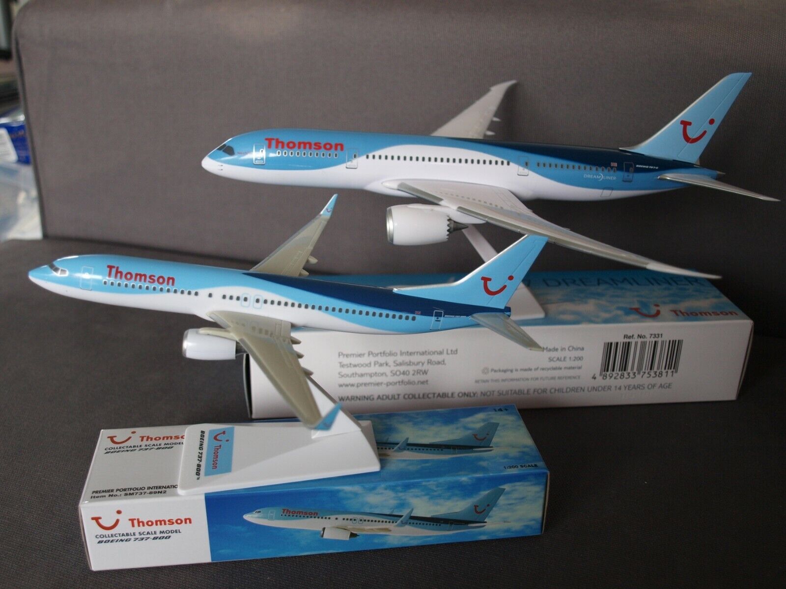 Thomson Airways TUI Boeing 787 & Boeing 737-800 Premier Models 1:200 Scale 