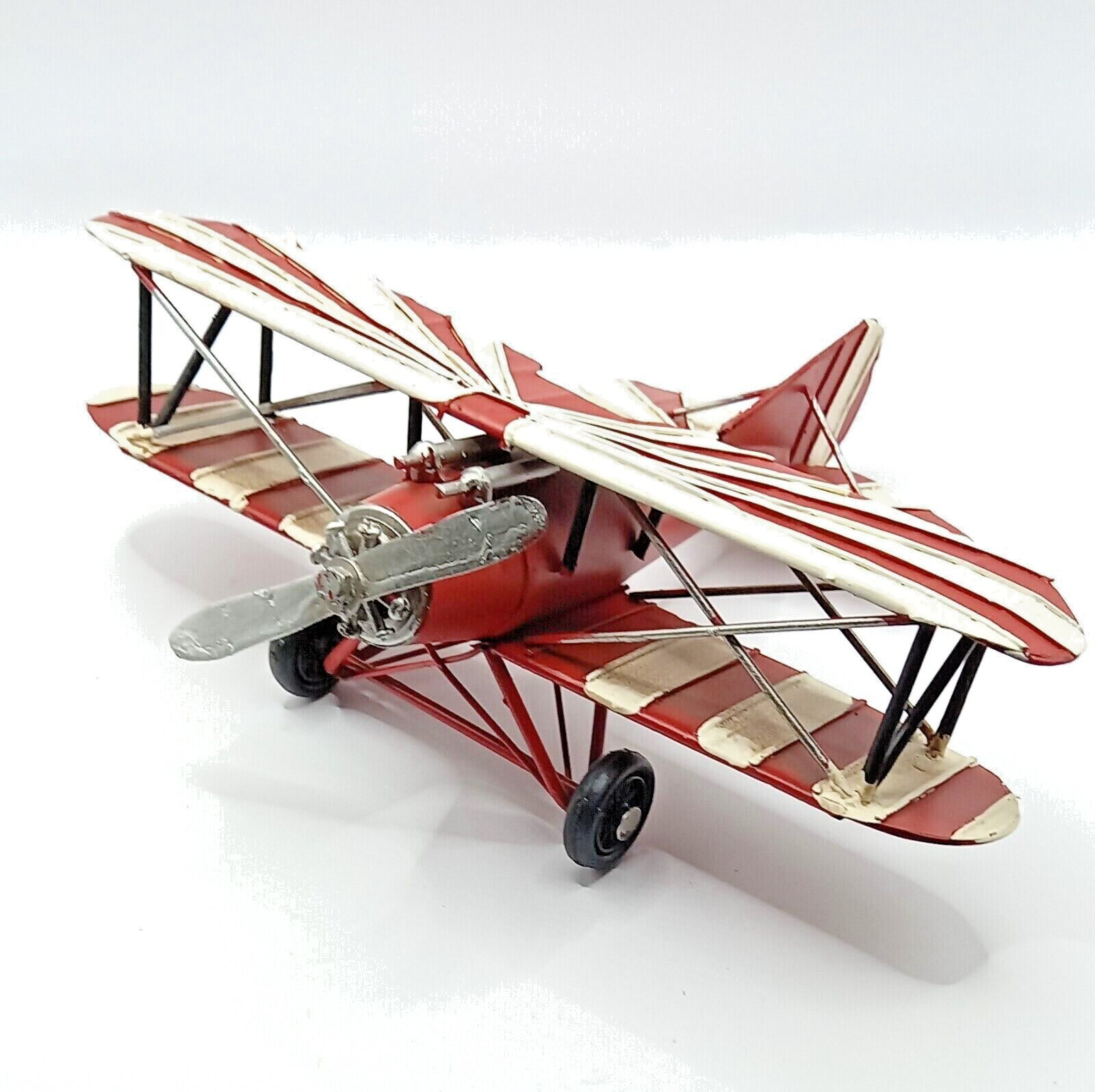 Red Baron Style Model Biplane. Retro Vintage Airplane. Model Biplane