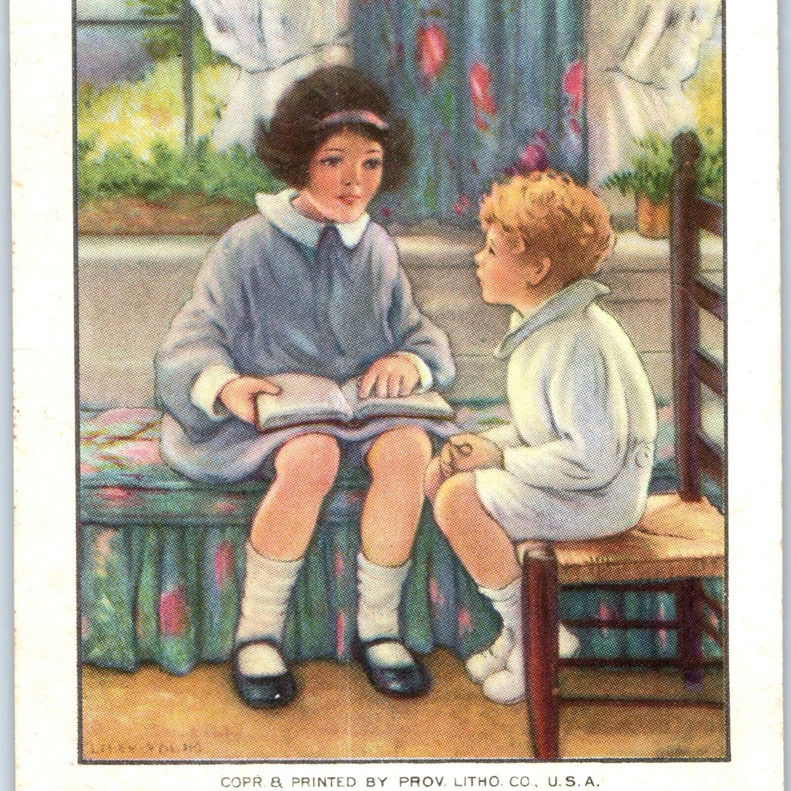 1931 Review: What Learned? Berean Lesson Picture Trade Card Bible Vtg Sunday C32