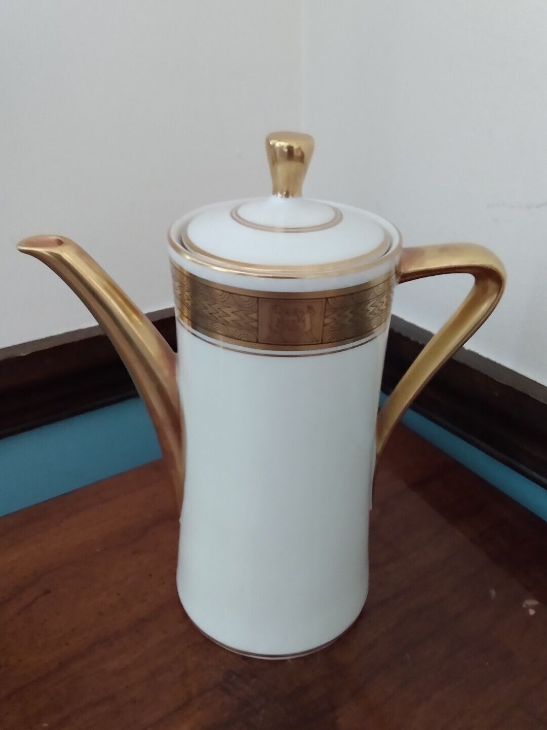 Rare Vintage Royal Porzellan KPM Bavaria Germany Coffee Pot Teapot Greek Figures