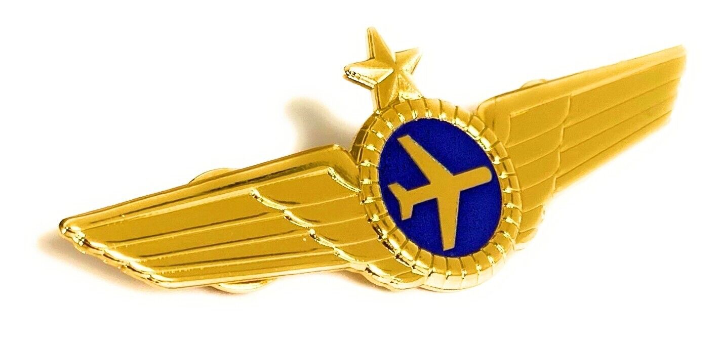 Airlines Pilot Wings Captains Gold Metal Airplane Pin