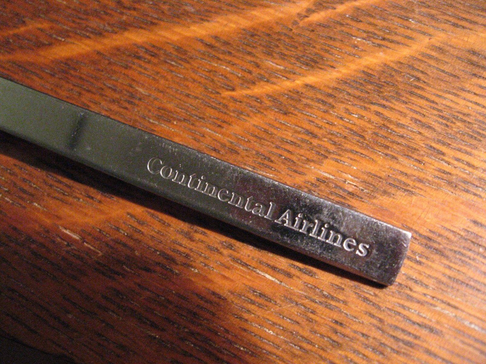 Continental Airlines Spoon - Vintage 1980's CAL CO Airplane Airline Silverware