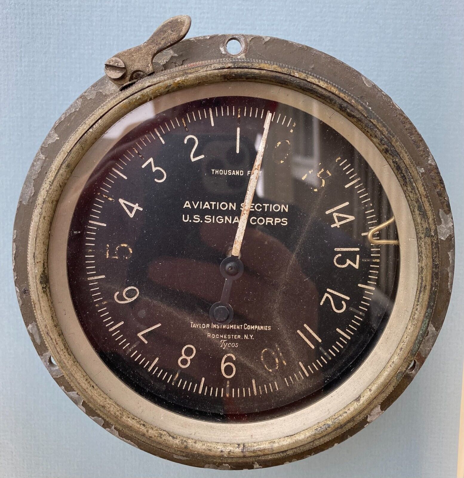 Huge WW1 US Aircraft Altimeter by Tycos-Taylor