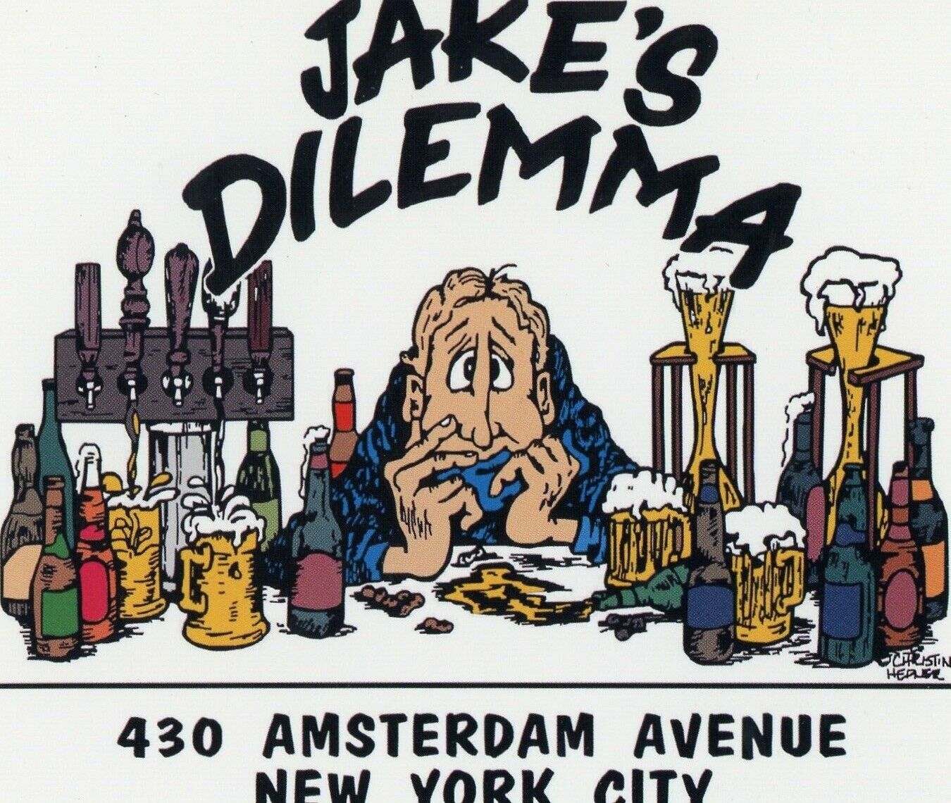 Jake\'s Dilemma 430 Amsterdam Avenue New York City Beer Bar Postcard Draft