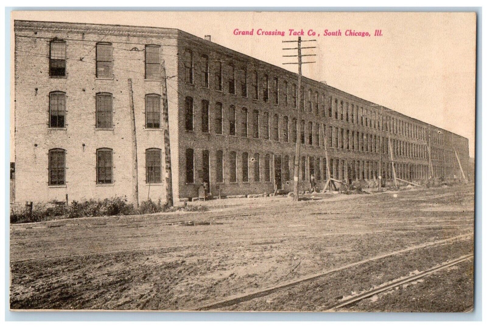 c1910 Grand Crossing Tack Co South Chicago Illinois IL Vintage Unposted Postcard