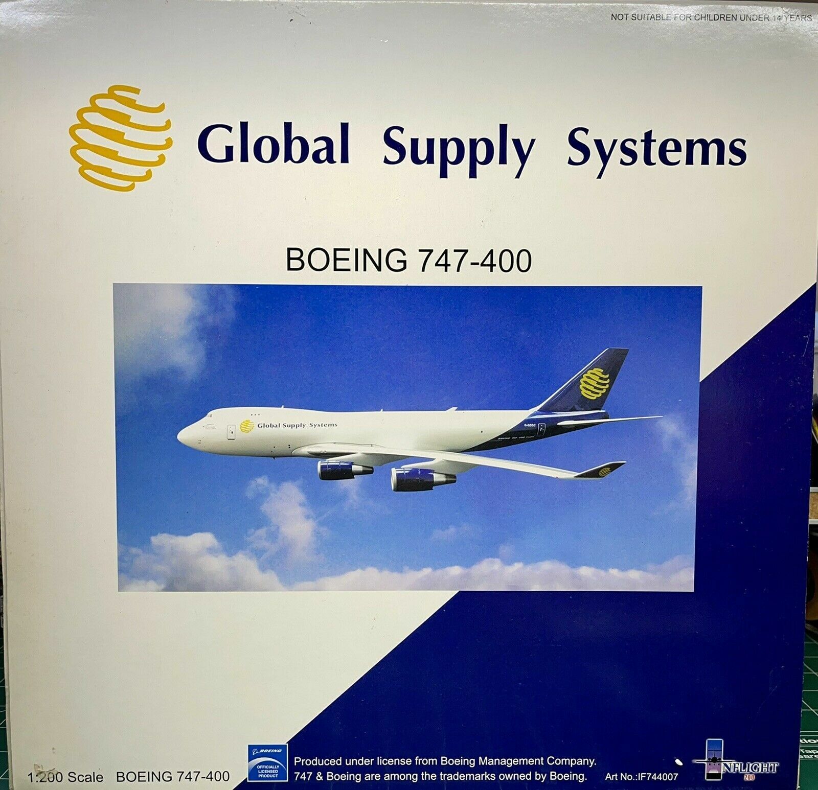 RARE Inflight 200 1/200 Boeing 747-400 Global Supply Systems IF744007, RETIRED
