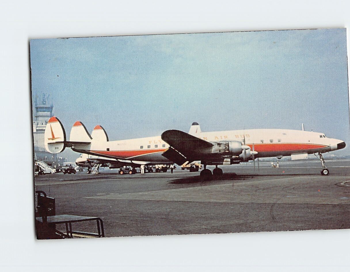 Postcard Eastern Airlines Lockheed L-1049 Super Constellation Aircraft