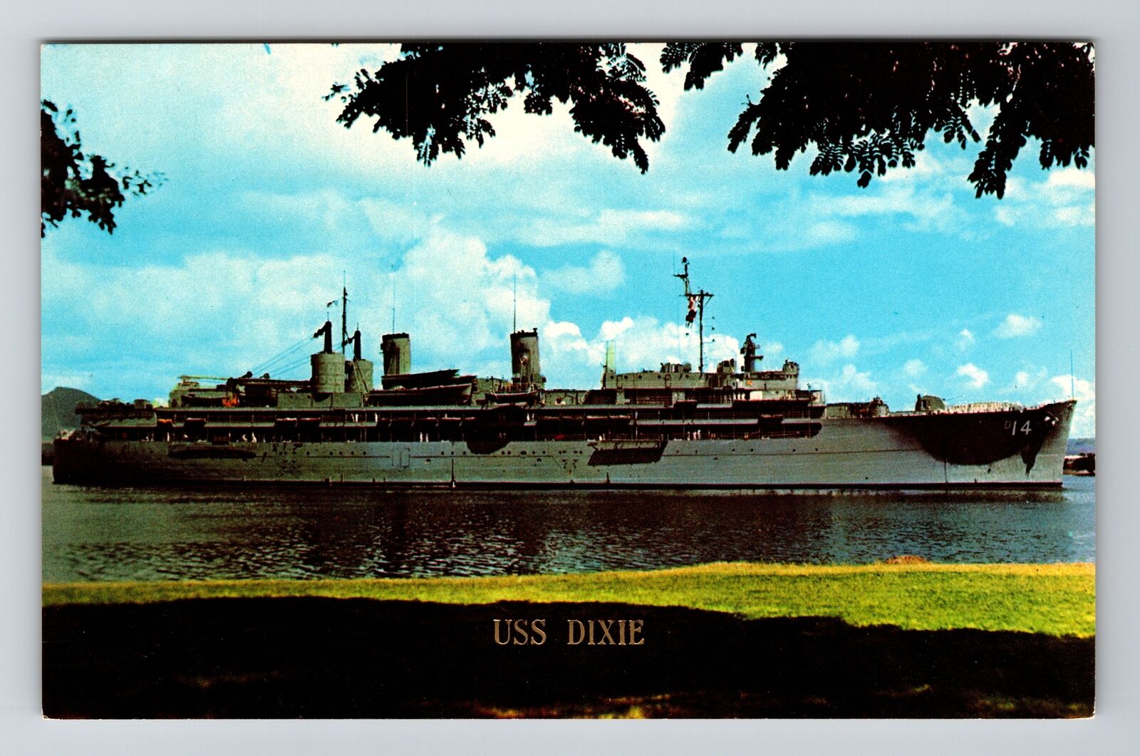 USS Dixie, Navy Battleships, Transportation, Vintage Postcard