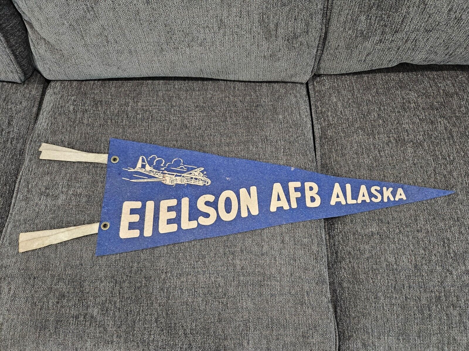 Vintage Eielson Air Force Base AFB Alaska Felt Pennant 24\