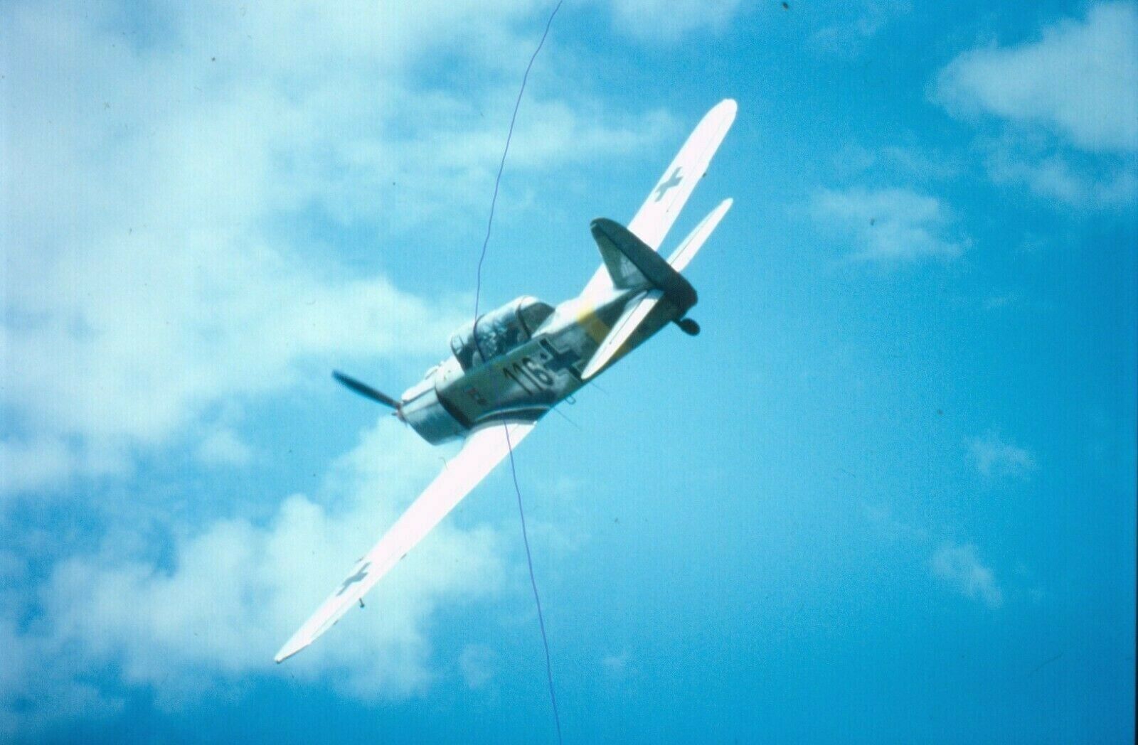 ORIGINAL MILITARY AIRCRAFT PLANE COLOUR SLIDE GERMAN A F PILATUS P-2 FLIGHT 116.