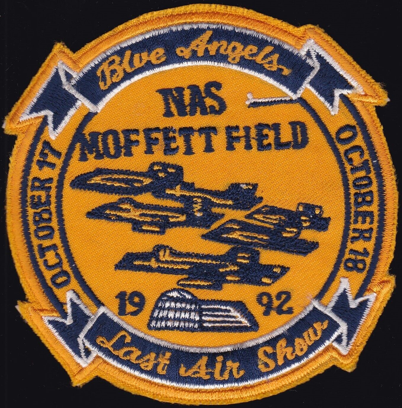 USN Blue Angels Last Air Show NAS Moffett Field Patch S-20