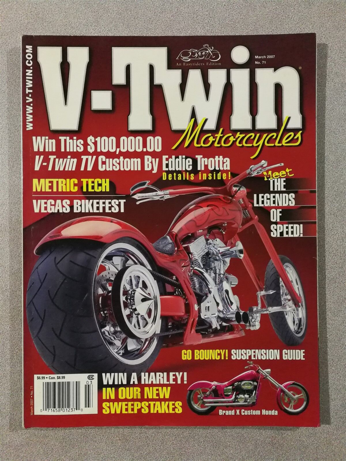 V-Twin Motorcycles Magazine March 2007 - Vegas Bikefest - The Legends of Speed