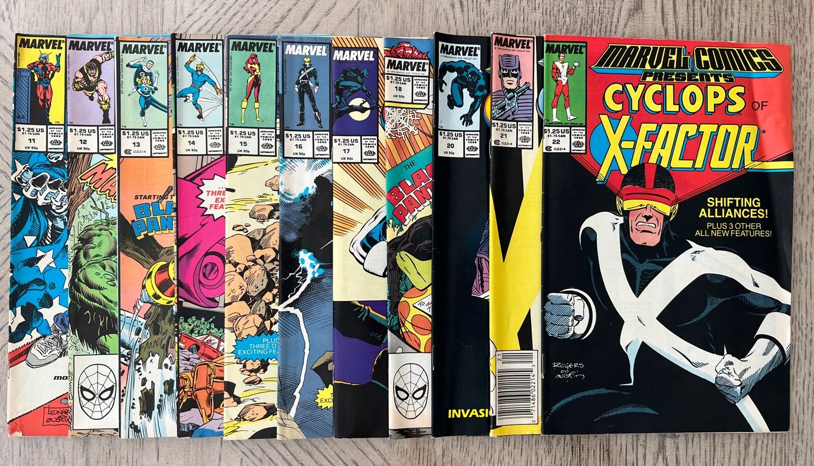 Lot Of 11 Marvel Comics Present Colossus Cyclops 1988 # 11-22, No #19