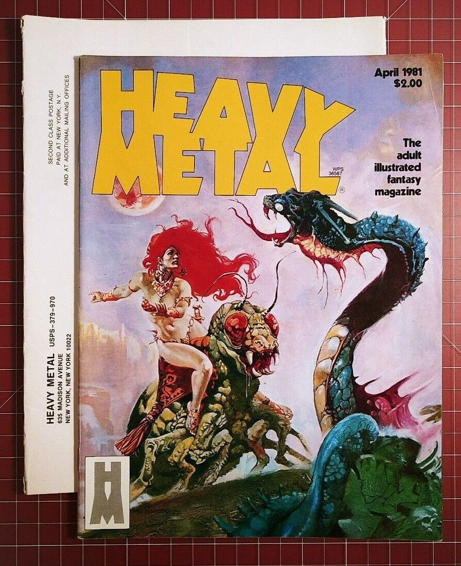 Heavy Metal Magazine - April 1981 - Original Mailing Cover