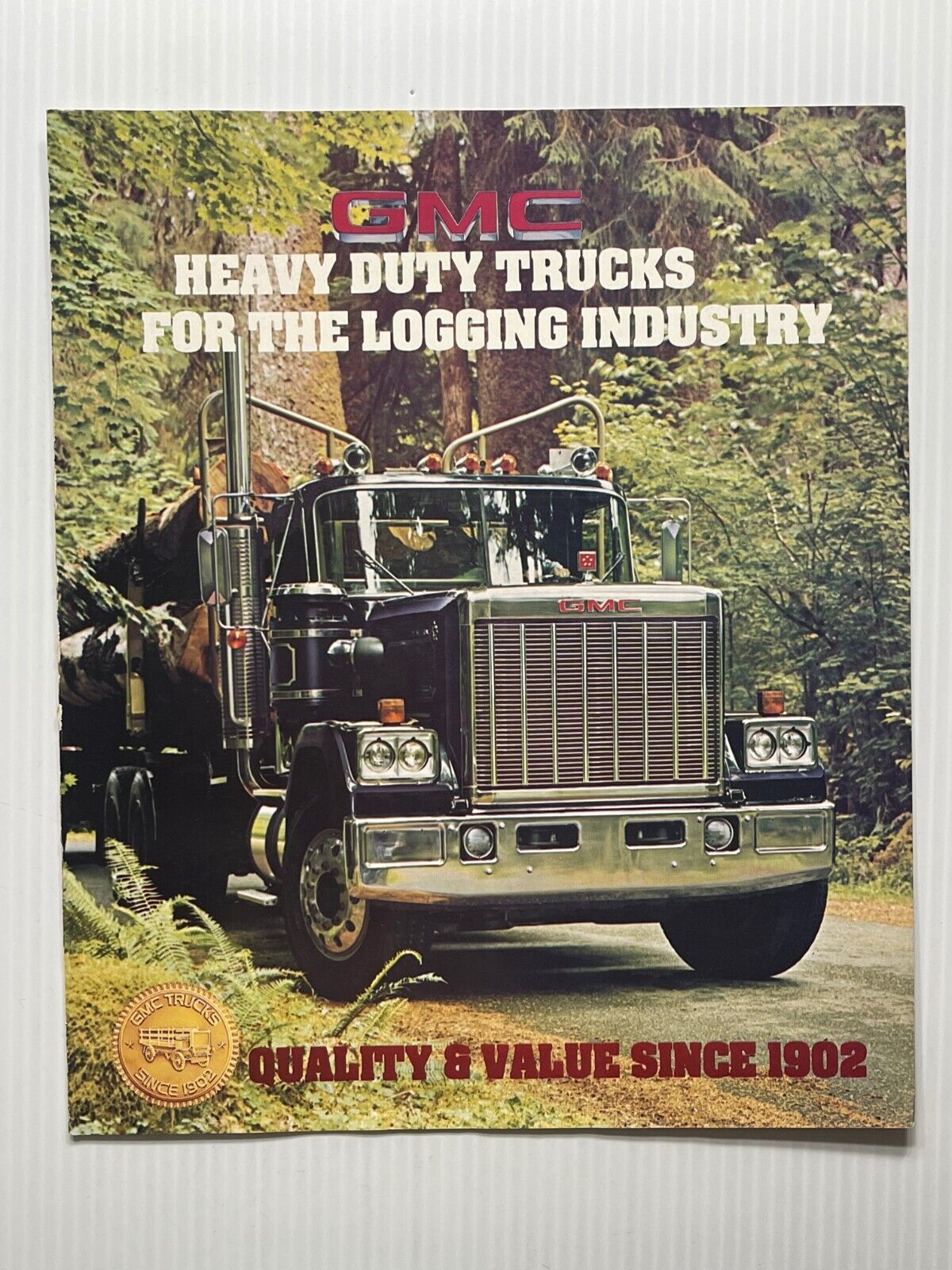 Vintage Original 1983 GMC Trucks For Logging *Sales Brochure* (6 Color Pages)