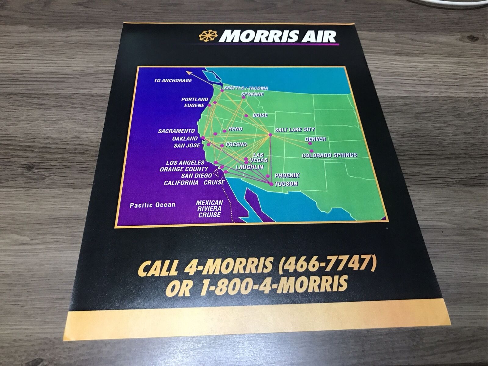 Morris Air Route Map No Date