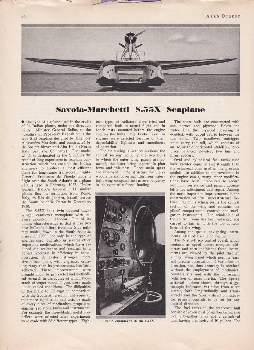 Savoia-Marchetti S-55X Aircraft Report 1/29/2023i