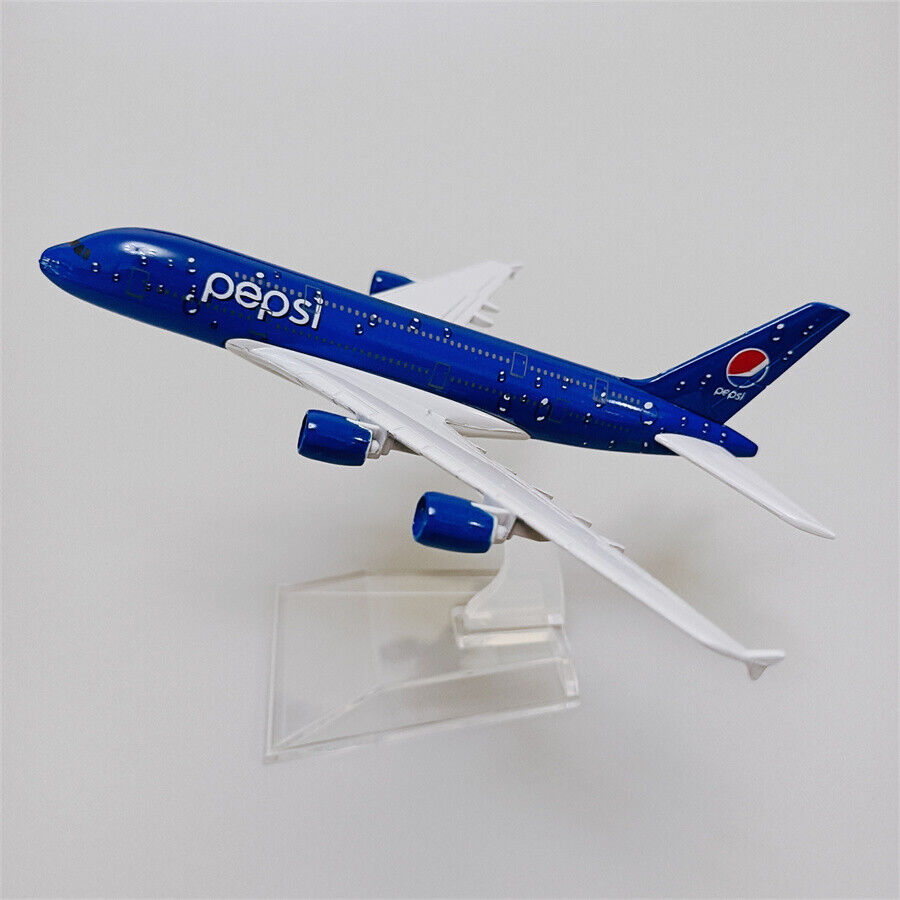 16cm AIR PEPSI Airbus A380 Airlines Diecast Airplane Model Plane Alloy Aircraft