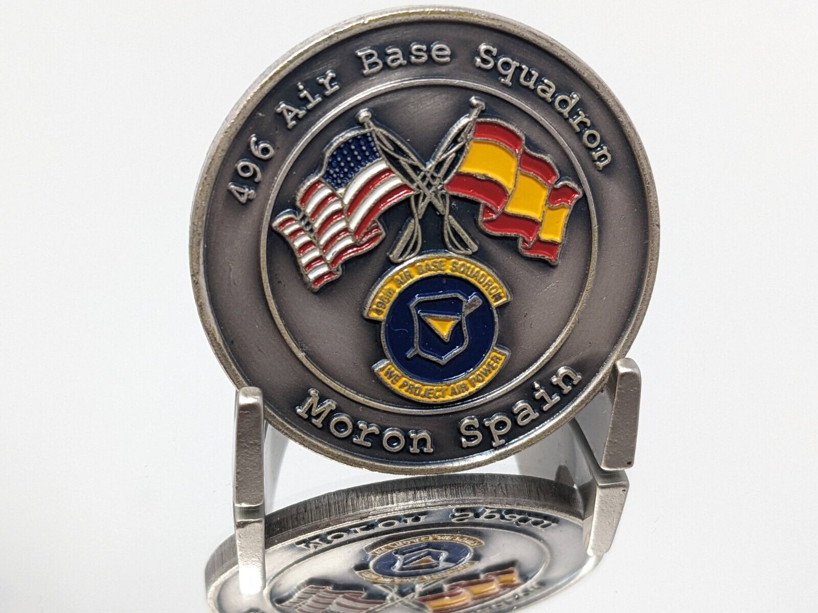 US Airforce 496 Air Base Squadron Moron Spain Challenge Coin #671