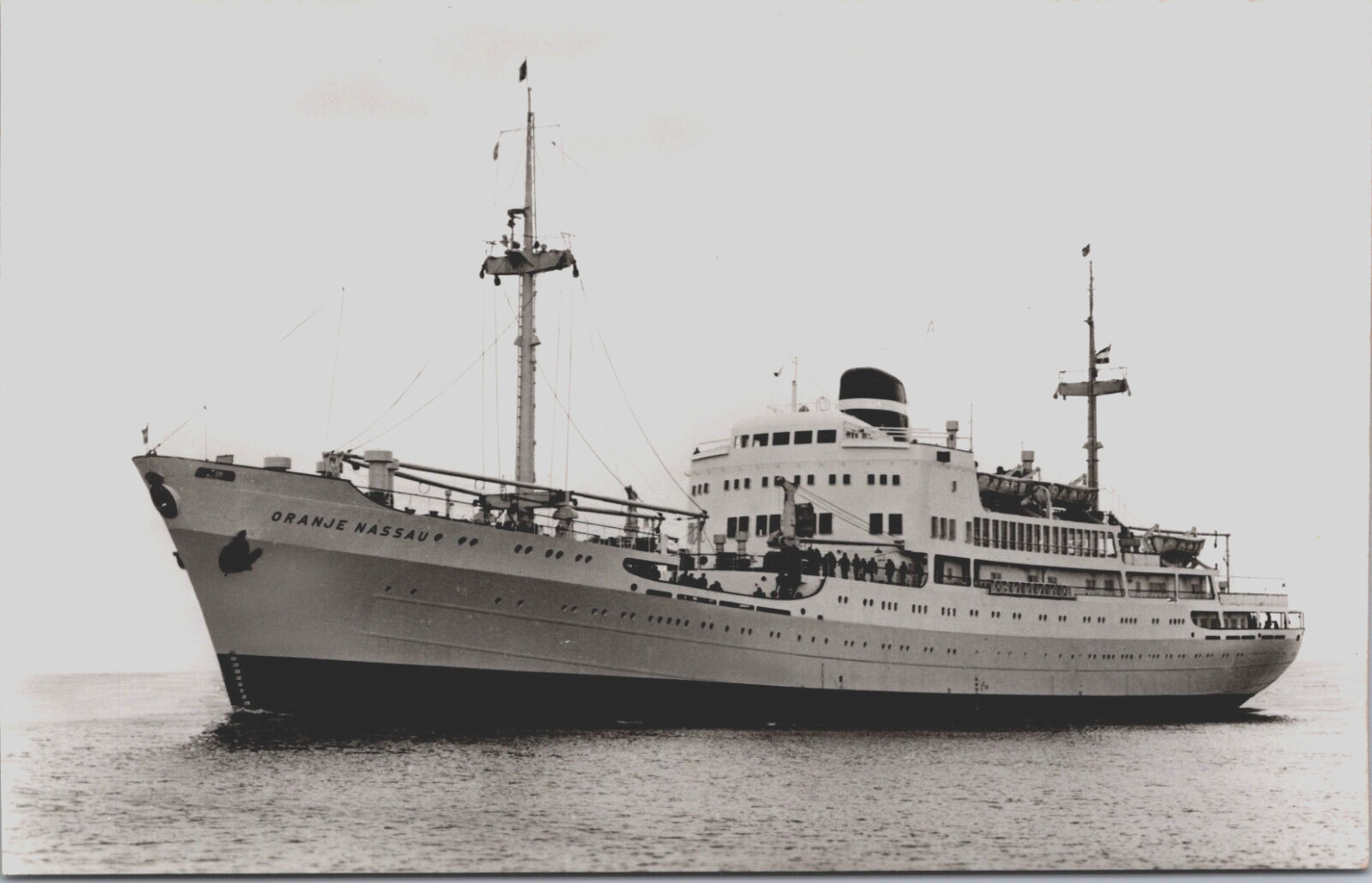 MS Oranje Nassau KNSM Ship Vintage RPPC C185