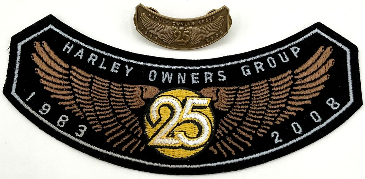 2008 Harley Davidson Patch & Pin Motorcycle Owners 25 Years Street Vibrations