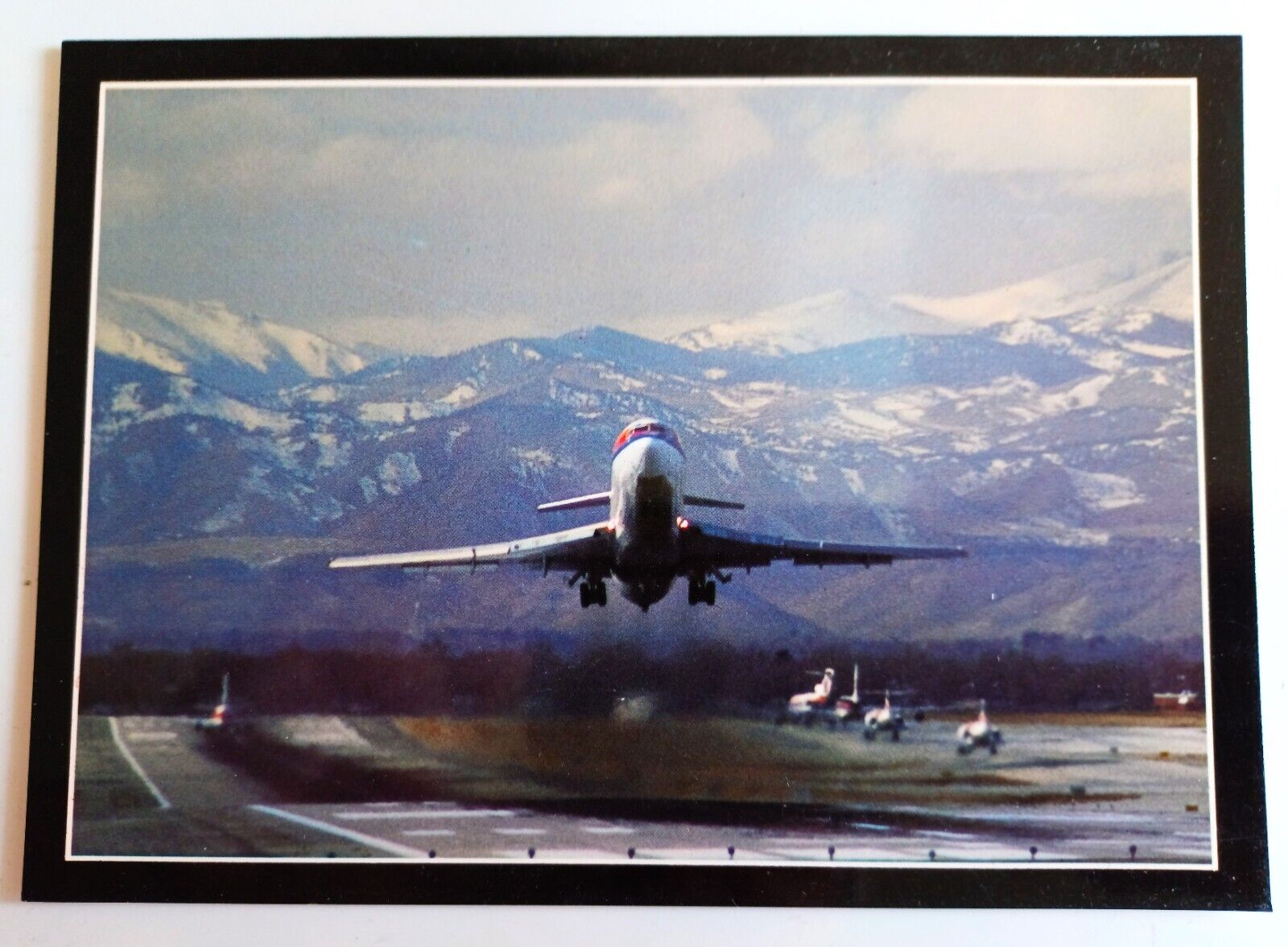United Airlines Greeting Card Postcard Boeing 727 Fold-Open Blank Inside