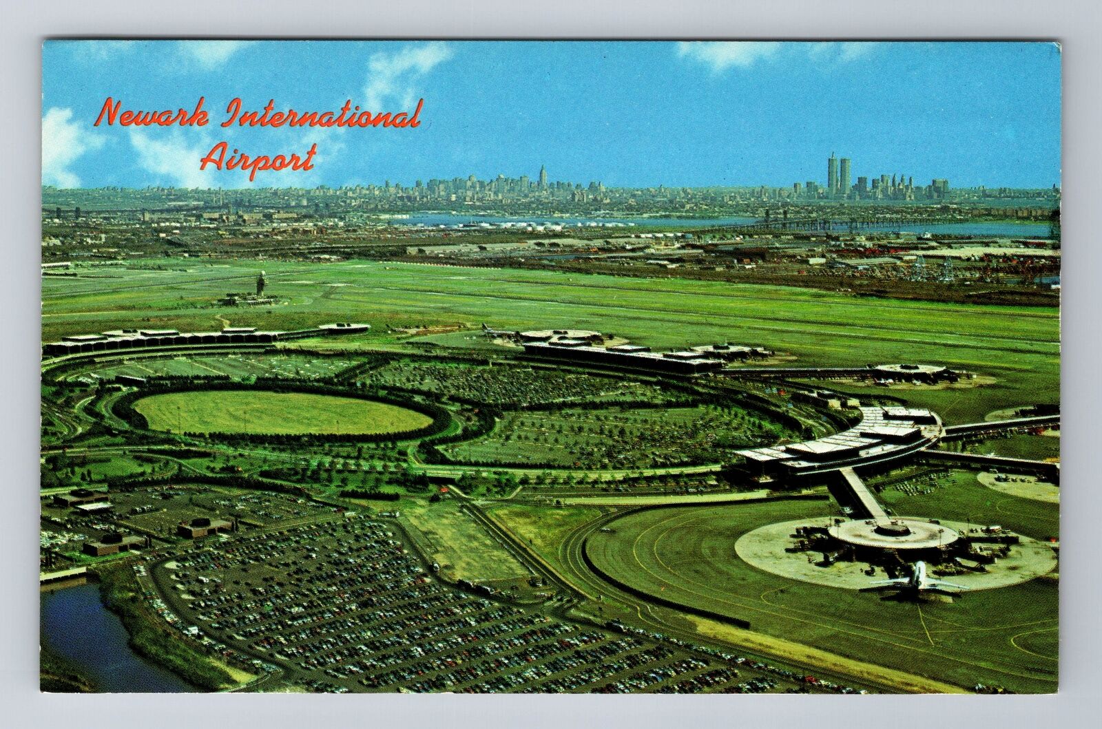 Newark NJ-New Jersey, Newark International Airport, Antique Vintage Postcard