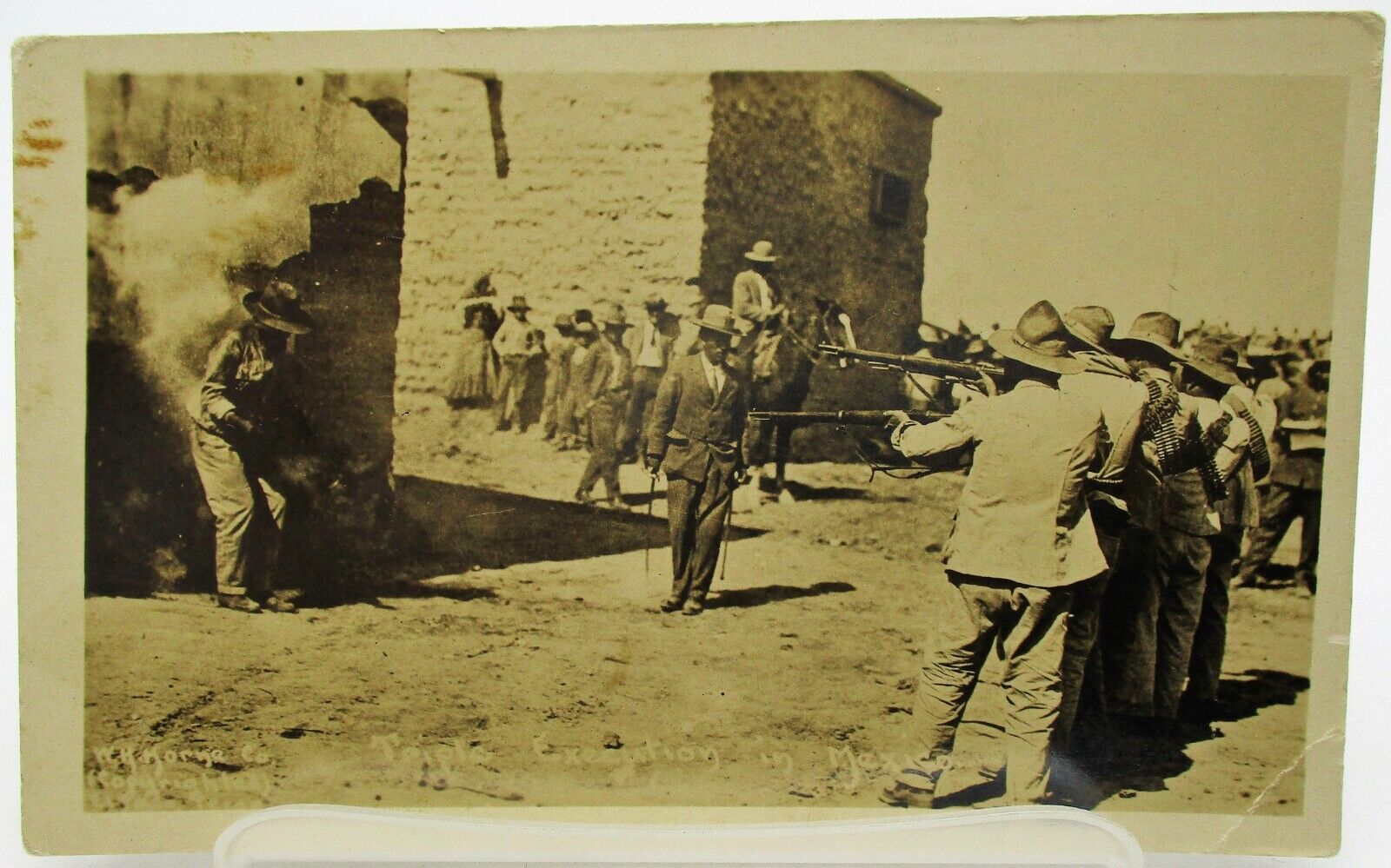 Real Photo Postcard Triple Execution in Mexico W.H. Horne El Paso TX
