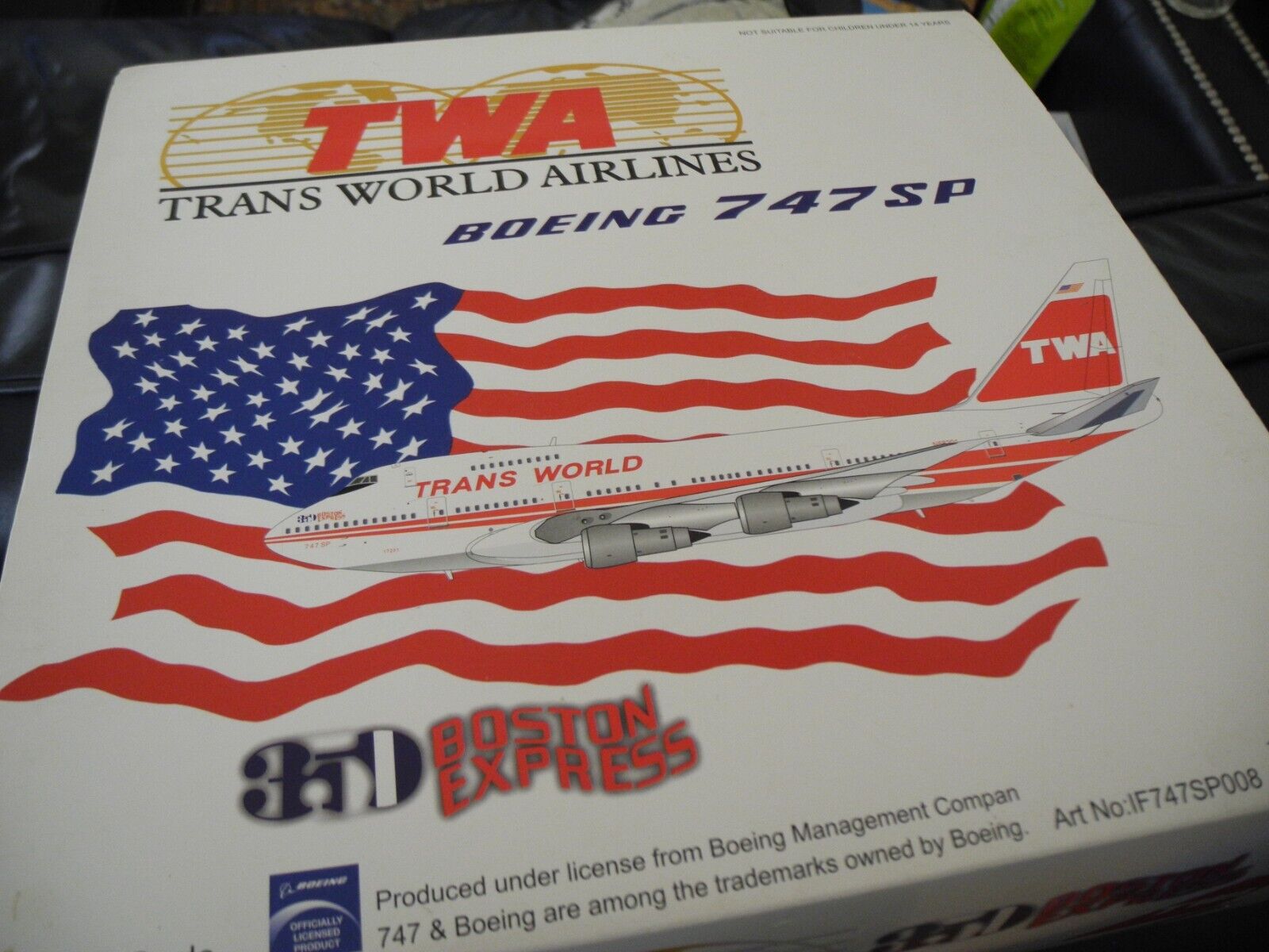 Extremely RARE Inflight Boeing 747-SP TWA, 1:200, Retired, Only 312 Produced