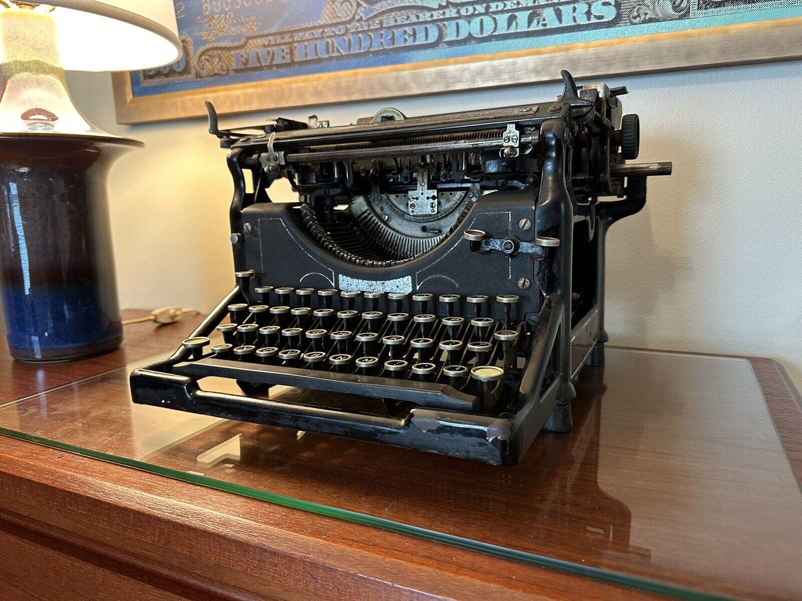 Vintage 1929 UNDERWOOD Typewriter - Model 5 - Serial Number 1855979-5