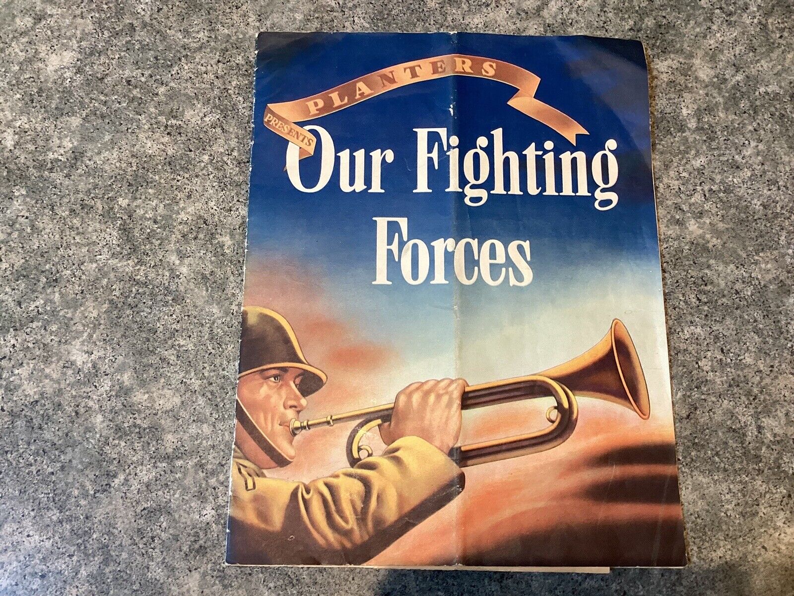 1943 Rand McNally Planters Peanuts Presents Our Fighting Forces WW II + Stars